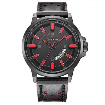Watch-123 卡瑞恩8228-大錶盤清晰時標頂尖玩家手錶 (4色任選)黑色