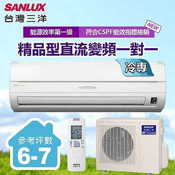 【台灣三洋SANLUX】6-7坪變頻單冷一對一分離式精品型冷氣(SAC-41V6/SAE-41V6)