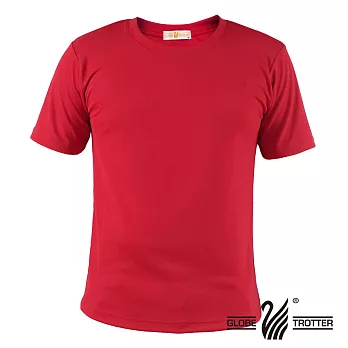 【遊遍天下】MIT中性款抗UV涼爽吸濕排汗圓領機能衫(S107)L紅色