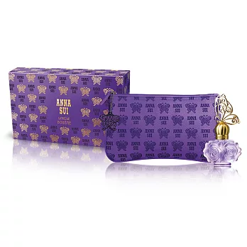 【ANNA SUI】 紫蝶戀蝴蝶禮盒-淡香水30ml+化妝包