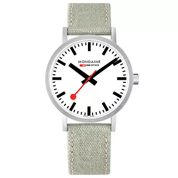 MONDAINE 瑞士國鐵Classic限量腕錶-40mm/霧銀