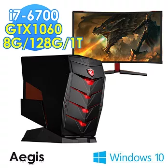 msi微星 Aegis-086TW i7-6700 GTX1060 WIN10 電腦+OPTIX-G27C 27曲面螢幕