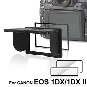 LARMOR V金屬邊框防爆鋼化玻璃相機保護貼附磁吸式遮光罩-Canon EOS 1DX/1DX II專用