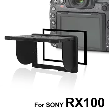 LARMOR V金屬邊框防爆鋼化玻璃相機保護貼附磁吸式遮光罩-SONY RX100專用