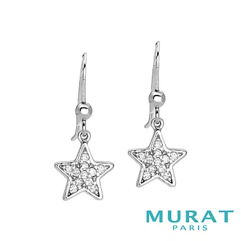 MURAT PARIS米哈巴黎 時尚星形滿鑽垂吊耳環