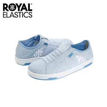 【Royal Elastics】女-Icon Washed 休閒鞋-條紋藍(92372-505)US5條紋藍