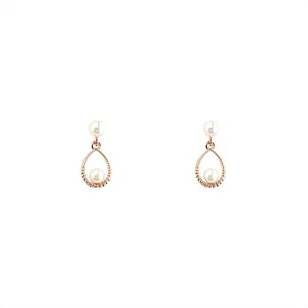 Snatch 玫瑰金珍珠的珍珠花圈耳環 / Rose Gold Pearls With Pearls Wreath Earrings