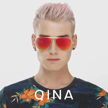 QINA熱賣款 QN7001-D60 淺金色黑紅色