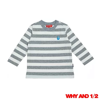 WHY AND 1/2 mini 條紋彈性萊卡T恤 1Y~4Y 多色可選80灰色