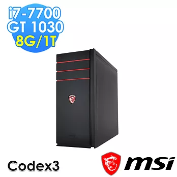 msi微星 Codex 3-025XTW i7-7700 GT1030 NO OS 電競桌機