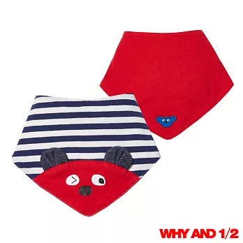 WHY AND 1/2 mini普普熊雙面戴圍兜 多色可選02藍色