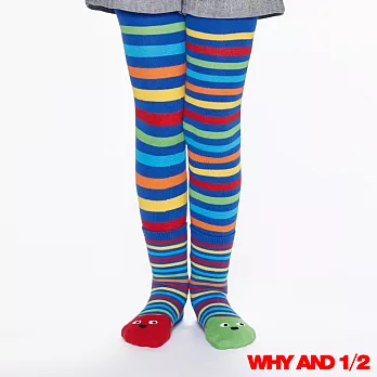 WHY AND 1/2 彩條 九分褲襪+短襪 多色可選02深藍