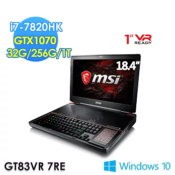 msi微星 GT83VR 7RE-274TW 18.4吋 i7-7820HK GTX1070 WIN10 電競筆電