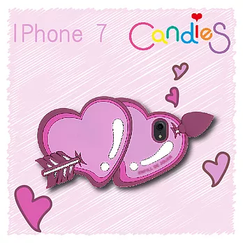 【Candies】心心相戀(粉)-IPhone 7／IPhone 8