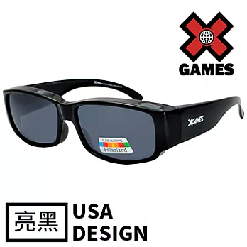 【XGAMES護目套鏡】1082-C2 雙重防護偏光太陽眼鏡/護目鏡/防風鏡(小版/亮黑)