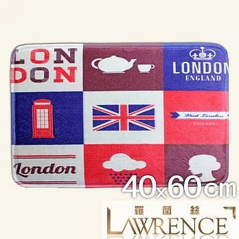【羅蘭絲相框】Queen柔毛印花止滑地墊 浴室墊 腳踏墊 防滑地墊(40x60cm)