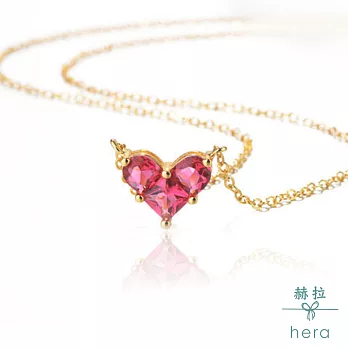 【Hera】紅剛玉浪漫心型項鍊紅剛玉