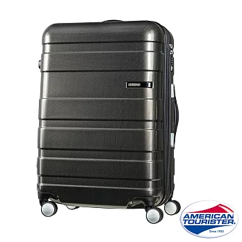 AT美國旅行者 25吋HS MV+Deluxe時尚硬殼飛機輪可擴充TSA行李箱(霧黑)