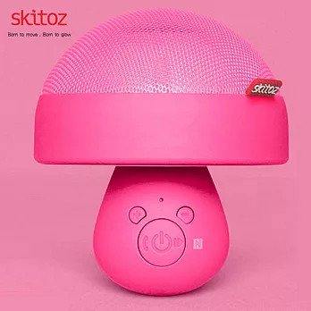 Skitoz Q1Max Hi-Fi 可攜式2.0環繞立體聲 蘑菇藍牙喇叭 (粉)粉色