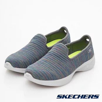 SKECHERS 女款 Go Walk 4 健走鞋14922 GYMT / (美國品牌、輕量、避震、運動休閒鞋)US6灰繽紛