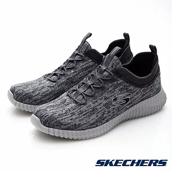 SKECHERS 男款 EliteFlex 健走鞋 52642 GYBK / (美國品牌、輕量、避震、運動休閒鞋)US8灰-黑