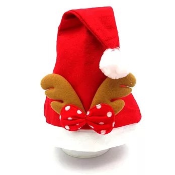 【摩達客】耶誕派對-小鹿角蝴蝶結聖誕帽