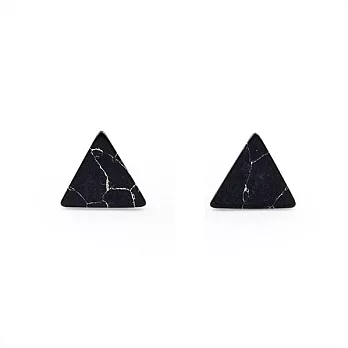 Snatch 黑松三角耳環 / Black Turquoise Triangle Earrings
