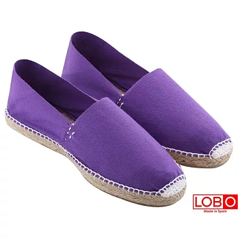 【LOBO】西班牙百年品牌Plana手工草編平底鞋-白 情侶男/女款EU34紫色