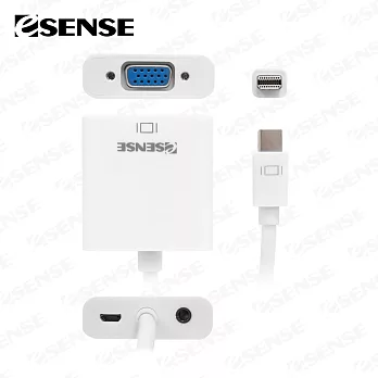 Esense Mini Display Port to VGA 音源輸出轉接器(04-MDV850)