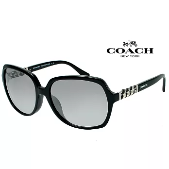 【COACH】8155QF-500211 雙色編織款太陽眼鏡(質感黑)