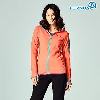 【西班牙TERNUA】女Power stretch pro 保暖外套1642905 / Polartec、刷毛、透氣、快乾S2222橘