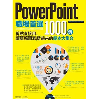 PowerPoint職場首選1000例：剪貼直接用，讓簡報圖表動起來的範本大集合（附CD）