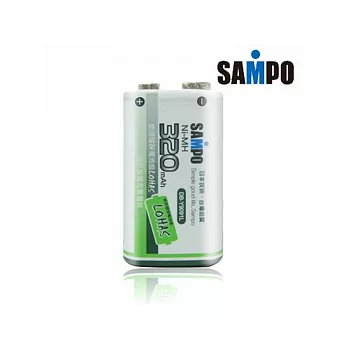 【SAMPO】聲寶9V鎳氫低自放充電電池-320mAh