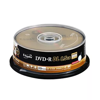 E-books 8X DVD+R DL8.5G 20片桶裝