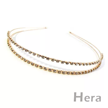 【Hera】星光閃耀 滿鑽雙層簡約造型髮箍(魅影金)