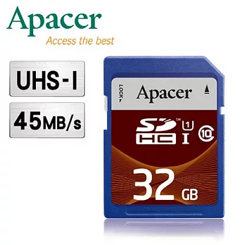 Apacer 宇瞻 32G SDHC UHS-I Class10 記憶卡 45MB/s傳輸