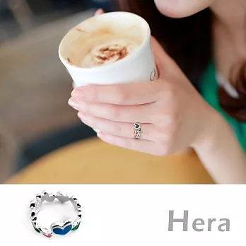 韓國【Hera】飾品 釉彩大小心形造型戒指/尾戒(繽紛色)