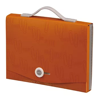 【富美特】7格手提風琴包附前置檔案盒-A4．i Clip系列橘