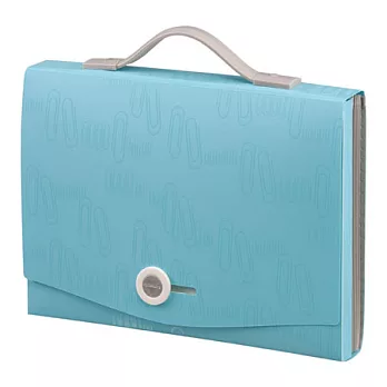 【富美特】7格手提風琴包附前置檔案盒-A4．i Clip系列藍