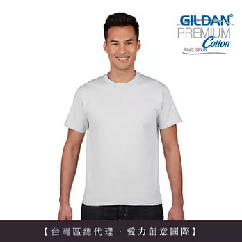 GILDAN 總代理-100%美國棉~亞規圓筒短袖素面T-Shirt ~M白
