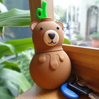 Kalo 卡樂創意 巧克力熊造型矽膠鑰匙包黑巧克力熊