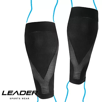 【LEADER】三鐵/跑步/戶外用 V型壓縮/小腿套