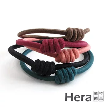 【Hera】赫拉 純色彈力扭結二用手圈/髮圈/髮束(五入組)