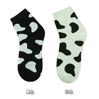 A+ accessories 可愛清新個性創意黑白乳牛紋純棉短襪 (超值2入)