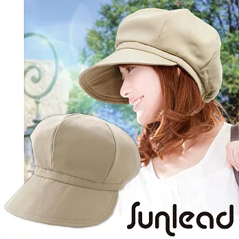 Sunlead 日系涼感高透氣排熱抗UV防曬貝蕾帽 (淺褐色)