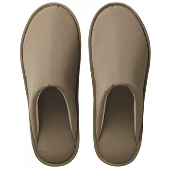 [MUJI 無印良品]聚酯纖維羅緞柔軟拖鞋米色XL
