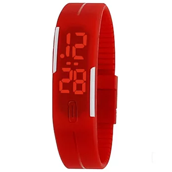 Watch-123 致青春之型色隨我-繽紛觸控LED智能手環腕錶 (8色可選)玫瑰紅