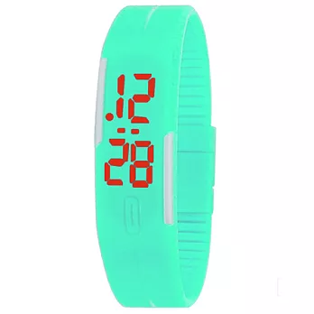 Watch-123 致青春之型色隨我-繽紛觸控LED智能手環腕錶 (8色可選)薄荷綠
