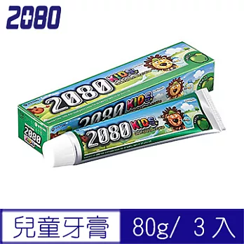 【韓國2080】強齒健齦兒童牙膏-蘋果(80gX3入)