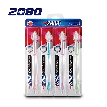 【韓國2080】抗敏型牙刷(透明刷柄4入)